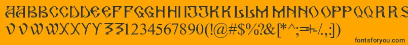 ArhaicRom Font – Black Fonts on Orange Background