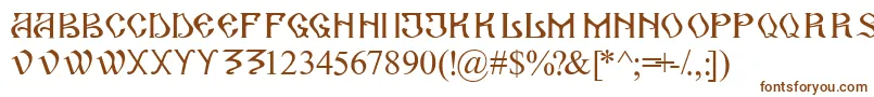 ArhaicRom-Schriftart – Braune Schriften auf weißem Hintergrund