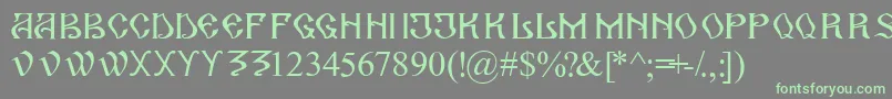 ArhaicRom Font – Green Fonts on Gray Background