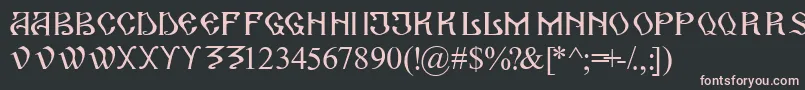 ArhaicRom Font – Pink Fonts on Black Background