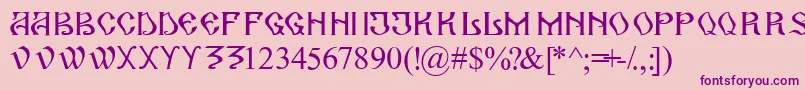 ArhaicRom Font – Purple Fonts on Pink Background