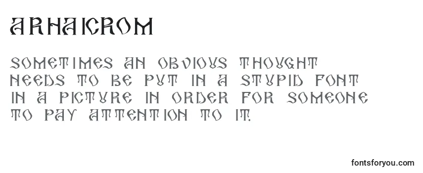Обзор шрифта ArhaicRom