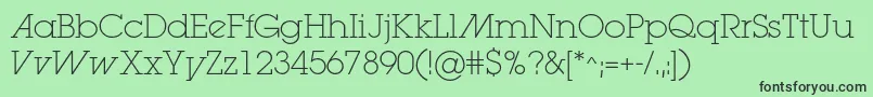 Lugaextralightadc Font – Black Fonts on Green Background