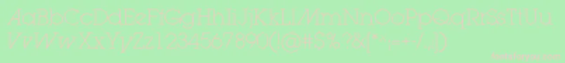 Lugaextralightadc Font – Pink Fonts on Green Background