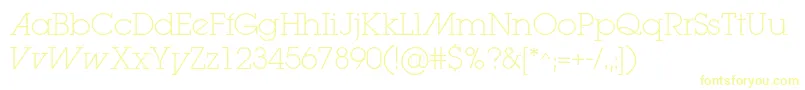 Шрифт Lugaextralightadc – жёлтые шрифты
