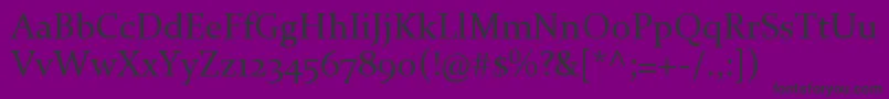 Czcionka Constantia – czarne czcionki na fioletowym tle