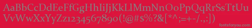 Constantia Font – Gray Fonts on Red Background