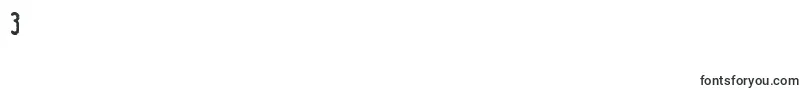 DentedBrk-Schriftart – Schriften für die Ziffer 3