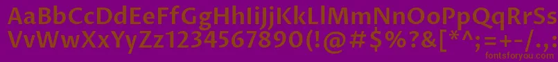 Czcionka ProzalibreSemibold – brązowe czcionki na fioletowym tle