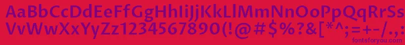 ProzalibreSemibold Font – Purple Fonts on Red Background