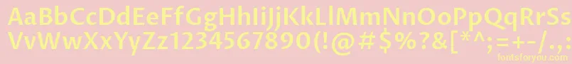 ProzalibreSemibold Font – Yellow Fonts on Pink Background