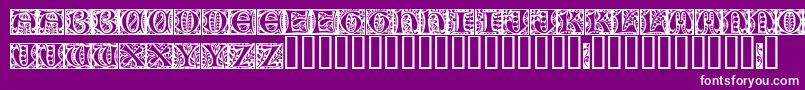 Gloucesterinitialen Font – White Fonts on Purple Background