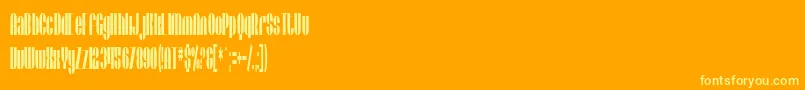 SfBaroquesque Font – Yellow Fonts on Orange Background