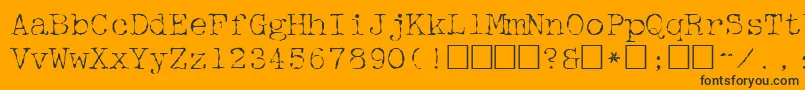 McgareyRegular Font – Black Fonts on Orange Background