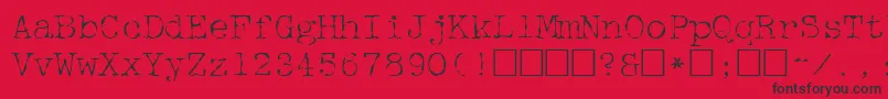 McgareyRegular Font – Black Fonts on Red Background