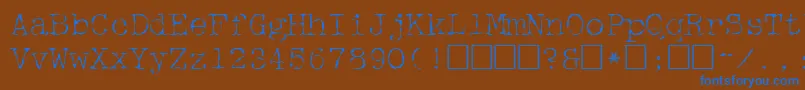 McgareyRegular Font – Blue Fonts on Brown Background
