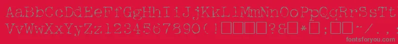 McgareyRegular Font – Gray Fonts on Red Background