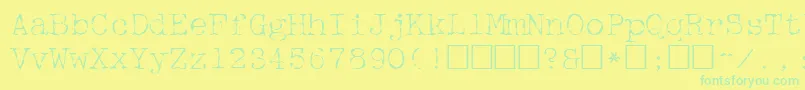 fuente McgareyRegular – Fuentes Verdes Sobre Fondo Amarillo
