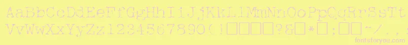 McgareyRegular Font – Pink Fonts on Yellow Background