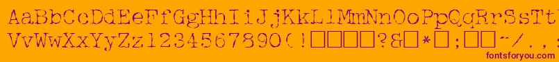 McgareyRegular Font – Purple Fonts on Orange Background