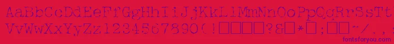 McgareyRegular Font – Purple Fonts on Red Background