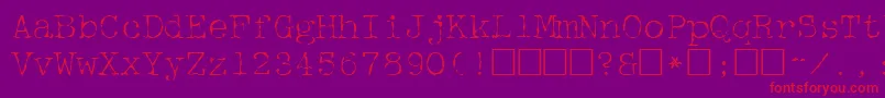 McgareyRegular Font – Red Fonts on Purple Background