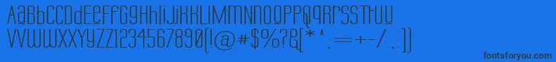 LabtopUnicaseUpperWide Font – Black Fonts on Blue Background