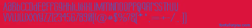 LabtopUnicaseUpperWide Font – Blue Fonts on Red Background