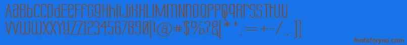 LabtopUnicaseUpperWide Font – Brown Fonts on Blue Background