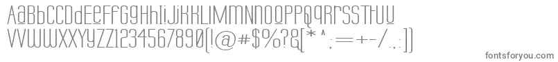 Шрифт LabtopUnicaseUpperWide – серые шрифты на белом фоне
