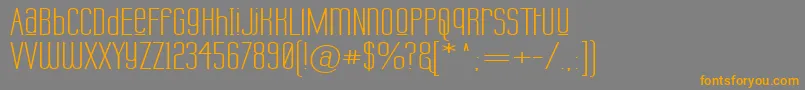 LabtopUnicaseUpperWide Font – Orange Fonts on Gray Background