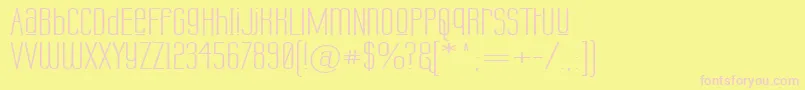 LabtopUnicaseUpperWide Font – Pink Fonts on Yellow Background