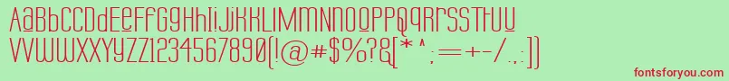 LabtopUnicaseUpperWide Font – Red Fonts on Green Background