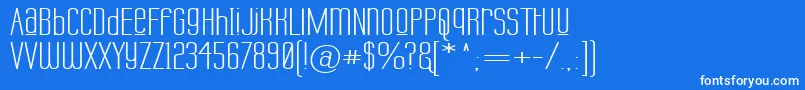 LabtopUnicaseUpperWide Font – White Fonts on Blue Background