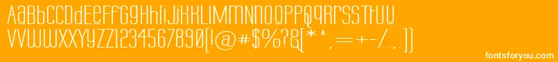 LabtopUnicaseUpperWide Font – White Fonts on Orange Background