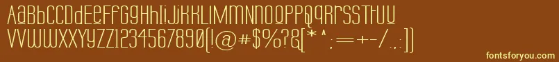 LabtopUnicaseUpperWide Font – Yellow Fonts on Brown Background