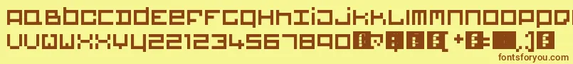 Bigblocks Font – Brown Fonts on Yellow Background