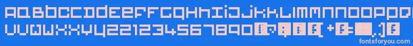 Bigblocks Font – Pink Fonts on Blue Background