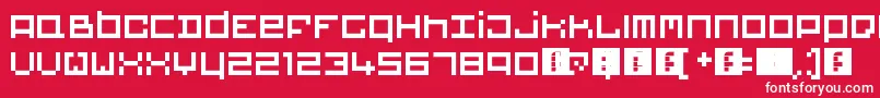 フォントBigblocks – 赤い背景に白い文字