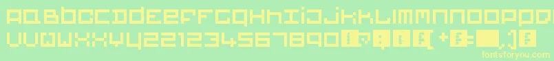 Bigblocks Font – Yellow Fonts on Green Background