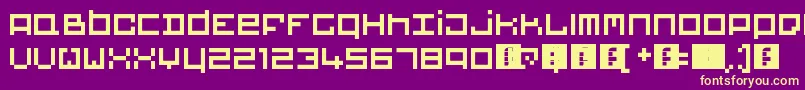 Bigblocks Font – Yellow Fonts on Purple Background