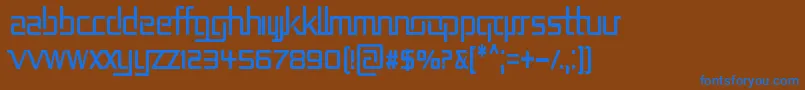 Шрифт RepublikaIiCnd – синие шрифты на коричневом фоне