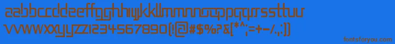 Шрифт RepublikaIiCnd – коричневые шрифты на синем фоне