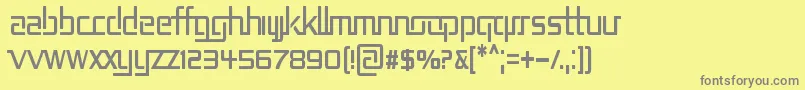 RepublikaIiCnd Font – Gray Fonts on Yellow Background