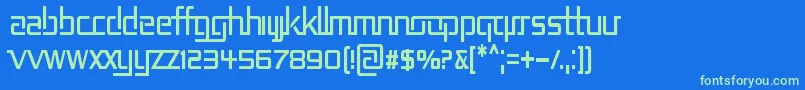 Fonte RepublikaIiCnd – fontes verdes em um fundo azul