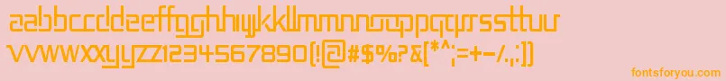 RepublikaIiCnd Font – Orange Fonts on Pink Background