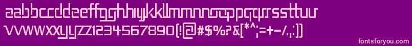 RepublikaIiCnd-fontti – vaaleanpunaiset fontit violetilla taustalla