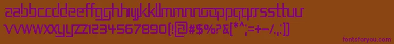 RepublikaIiCnd-Schriftart – Violette Schriften auf braunem Hintergrund