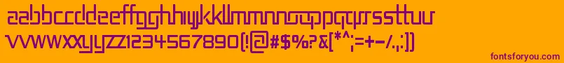 RepublikaIiCnd Font – Purple Fonts on Orange Background