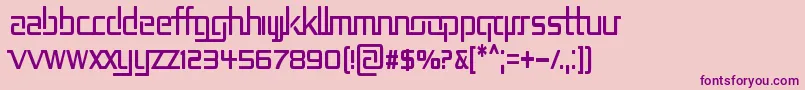 RepublikaIiCnd-fontti – violetit fontit vaaleanpunaisella taustalla
